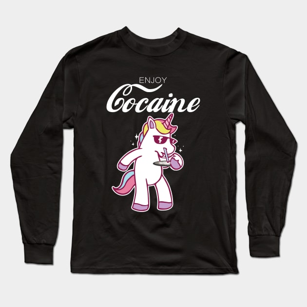 Enjoy Cocaine | Drug Flex Coca | Cocaine cult Long Sleeve T-Shirt by MO design